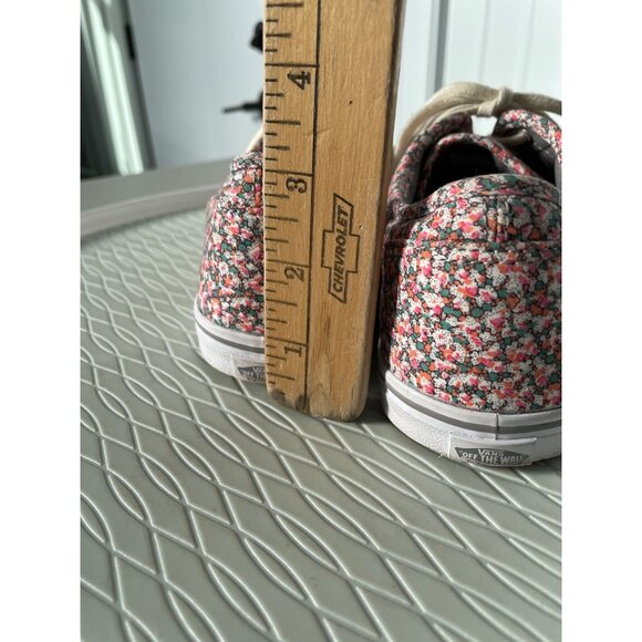 Vans Floral Lace Up Canvas Sneakers Women 8.5 US Round Toe Streetwear Pink Multi - Picture 5 of 10